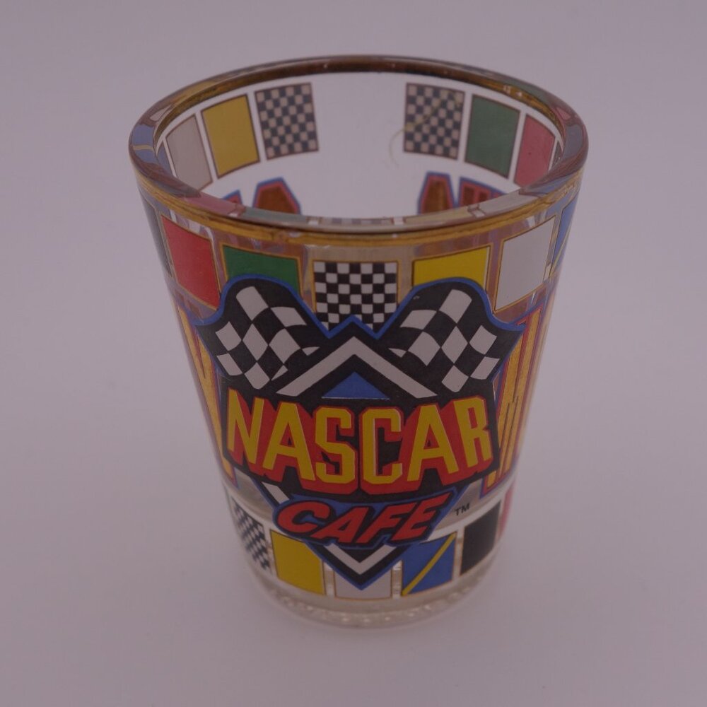 NASCAR Cafe Smoky Mountain Gold Rim Shot Glass